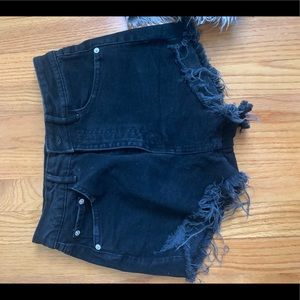 Zara black shorts high waisted NWOT